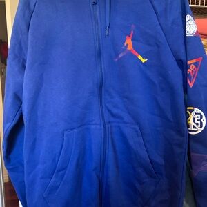 Jordan Blue Zip Up Sweater
